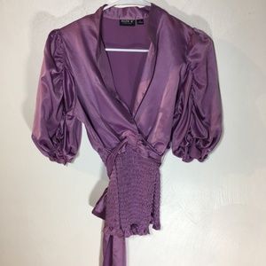 Beautiful Lavender Blouse Allen B SZ Small - ST3